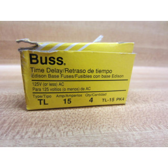 Buss TL-15 Bussmann Fuse Cross Ref 6F458 (Pack of 4)