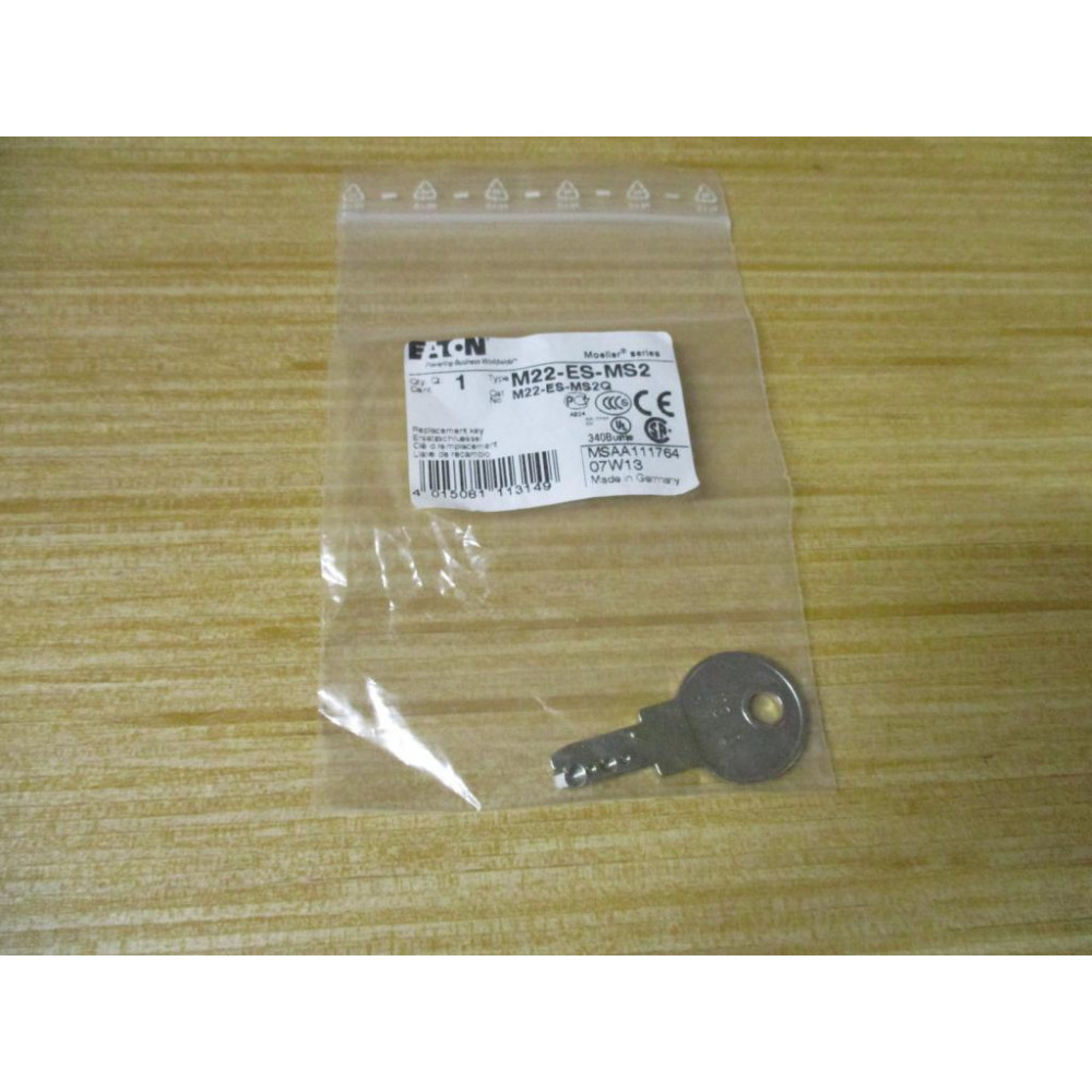 Cutler-Hammer Eaton M22-ES-MS2Q Key M22-ES-MS2