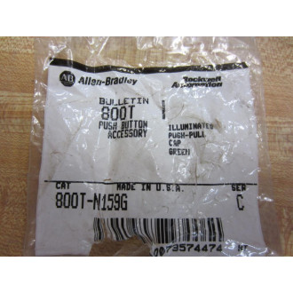 Allen Bradley 800T-N159G Green Cap Push Button 800TN159G