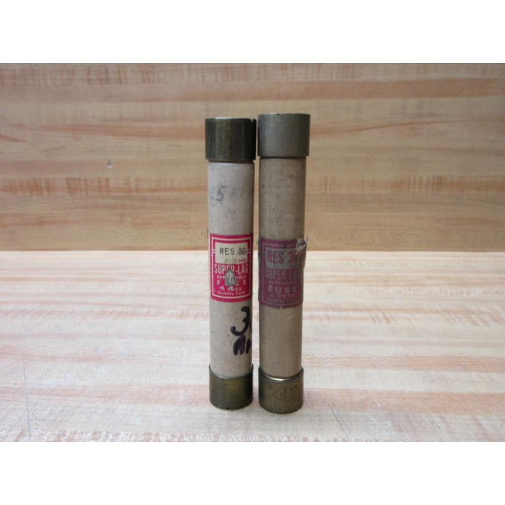 Buss RES-30 Bussmann Fuse Cross Ref 4XH82 (Pack of 2) - Used