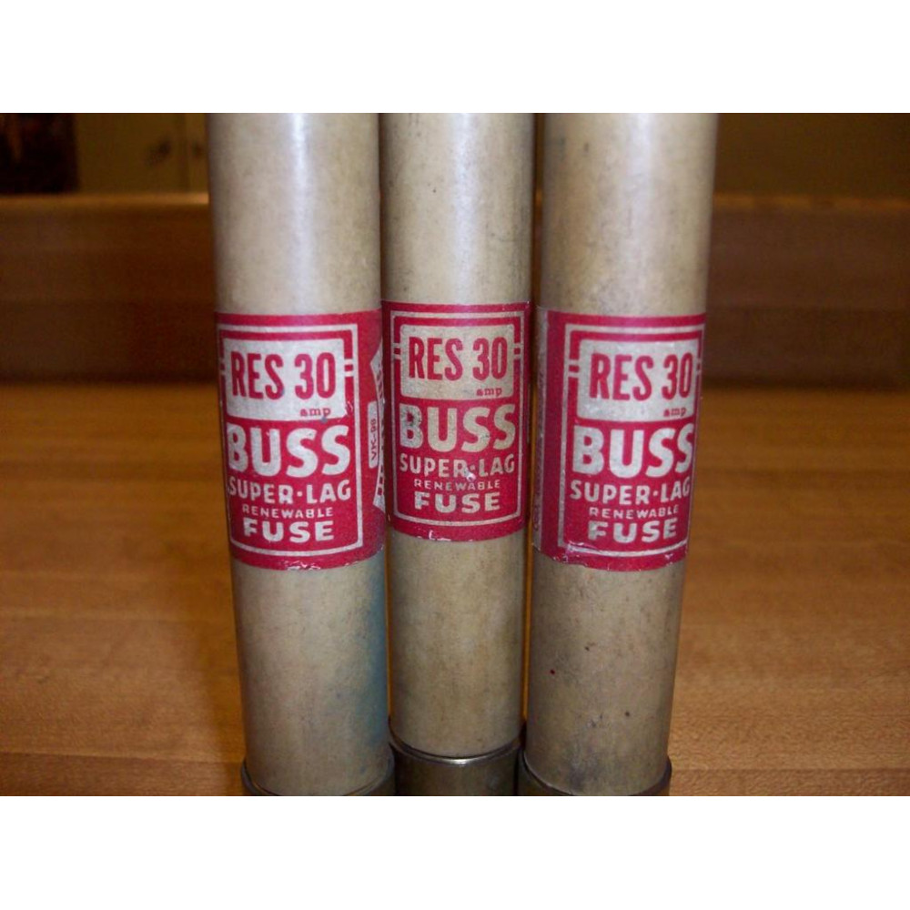 Buss RES-30 Bussmann Fuse Cross Ref 4XH82 (Pack of 3) - New No Box