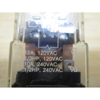 Potter & Brumfield KRPA-11AG-120-V AC Relay KRPA11AG120 12A, 120VAC - Used