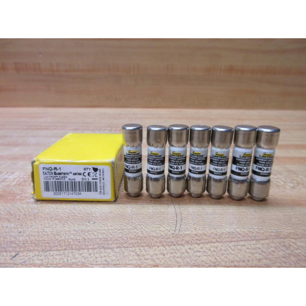 Buss FNQ-R-1 Bussmann Fuse Cross Ref 6F11 (Pack of 7)