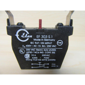 Elan Schmersal EF303S.1 Contact Block - New No Box