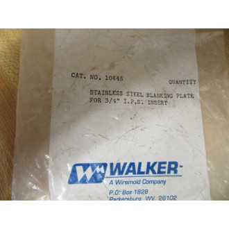 Walker 1044S Wiremold Stainless Steel Blanking Plate 34"