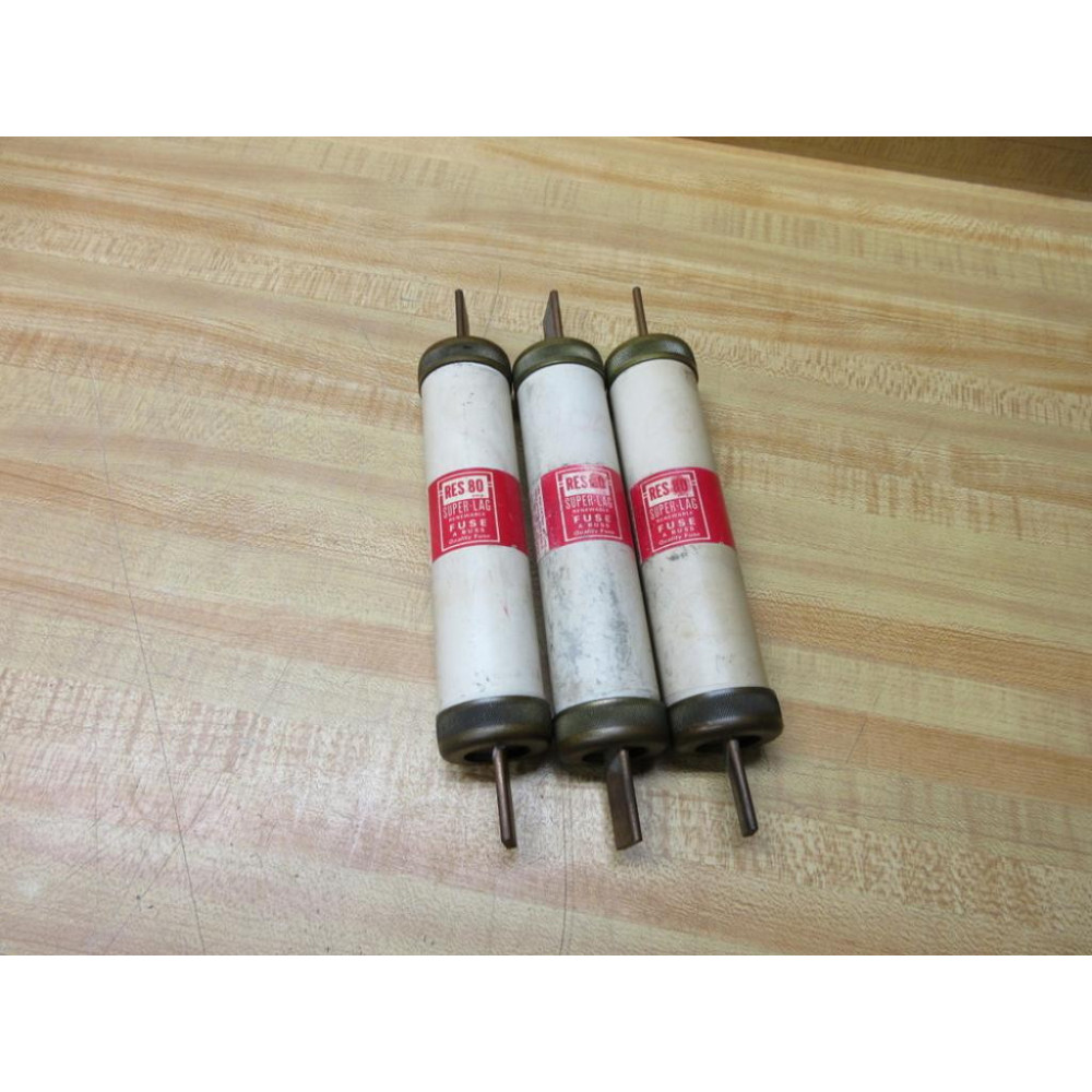 Buss RES-80 Bussmann Fuse Cross Ref 1EV88 (Pack of 3) - Used