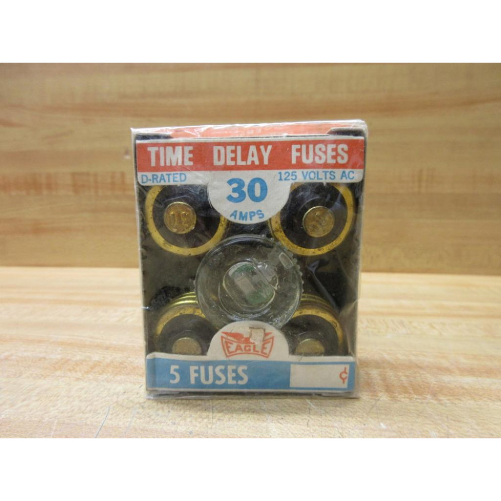Eagle 670-30 Glass Plug Fuse 30A-125VAC (Pack of 5)