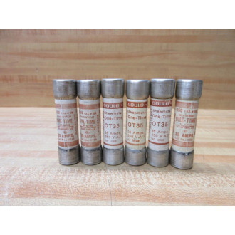 Gould Shawmut Ferraz OT-35 Mersen Fuse OT35 (Pack of 6) - New No Box