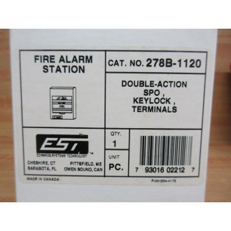 Edwards Systems Technology 278B-1120 Safety 278B1120