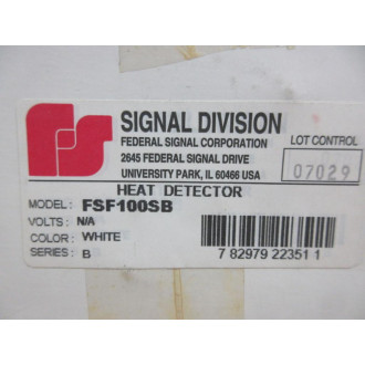 Federal Signal FSF100SB Fire Detector