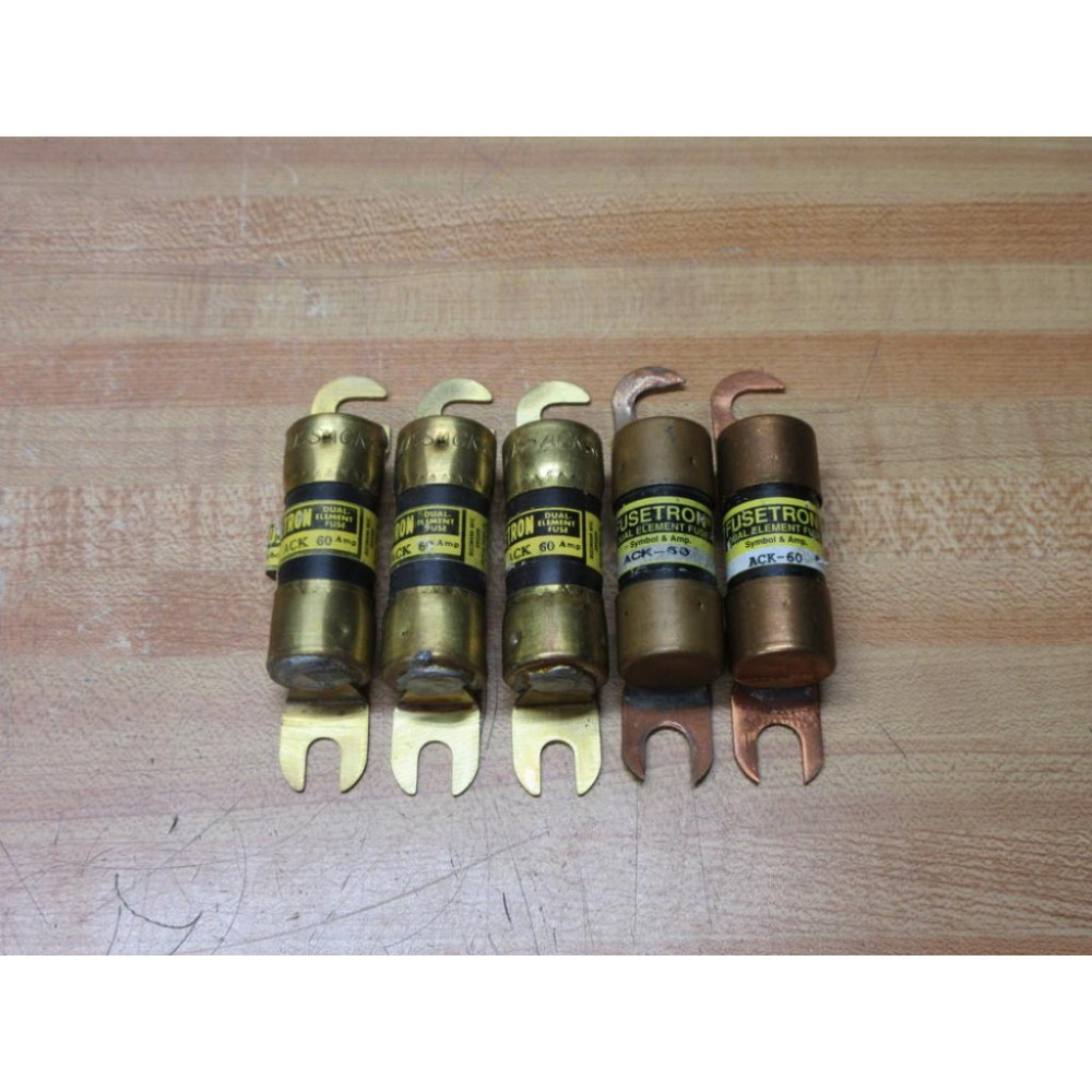Buss ACK-60 Bussmann Fuse Cross Ref 1CR61 (Pack of 5) - Used