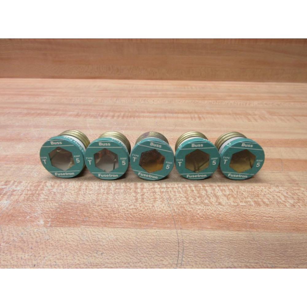 Buss T-5 Bussmann Fuse Cross Ref 1CZ68 (Pack of 5) - Used
