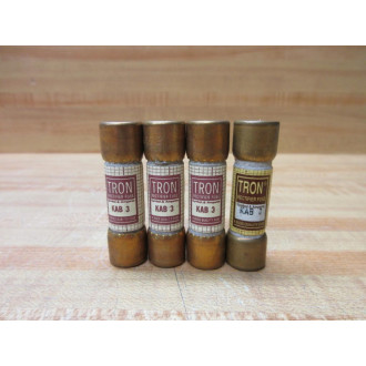 Buss KAB-3 Bussmann Fuse KAB3 (Pack of 4) - New No Box