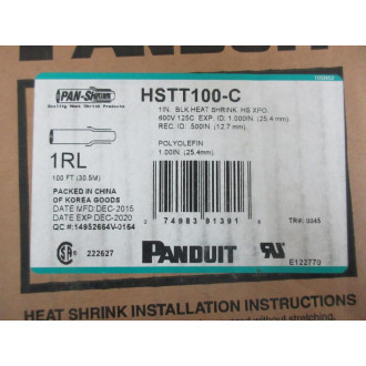 Panduit HSTT100-C Heat Shrink Tubing HSTT100C 100 Feet