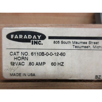 Faraday 6110B-0-0-12-60 Horn 6110B001260