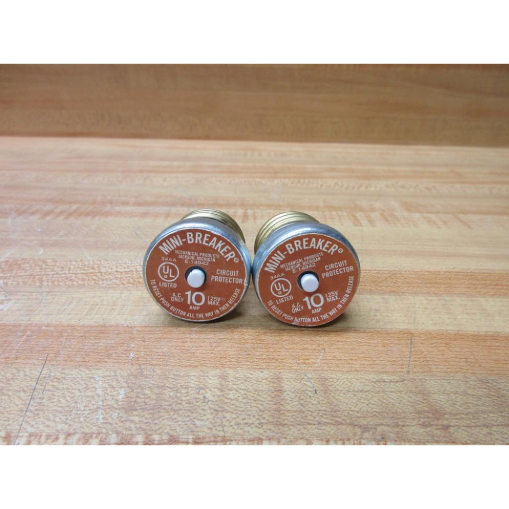 Mechanical Products E-14942 Mini-Breaker Plug Fuse (Pack of 2) - New No Box