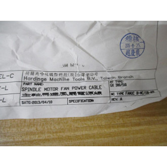 Hardinge GXP003011I31G Spindle Motor Fan Power Cable