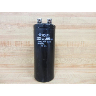 Hitachi HCGF5 Capacitor 2200 MFD, 400 VDC - Used