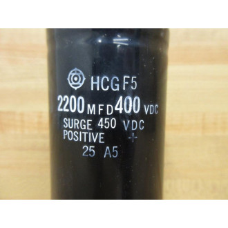 Hitachi HCGF5 Capacitor 2200 MFD, 400 VDC - Used