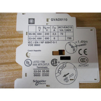 Telemecanique GVA-D0110 Contact Block GVAD0110 - New No Box