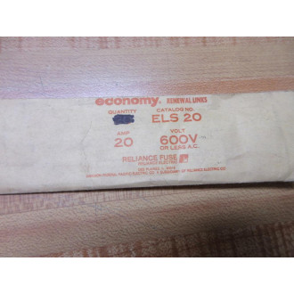 Reliance ELS 20 Economy Fuse Renewal Links ELS20 (Pack of 17)