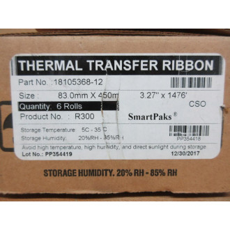18105368-12 Thermal Transfer Ribbon 1810536812 (Pack of 6)