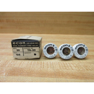 Economy Fuse TS-30 Econ Plug Fuse TS30 (Pack of 3)