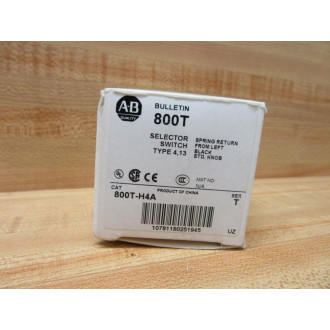 Allen Bradley 800T-H4A Selector Switch 800TH4A Series T