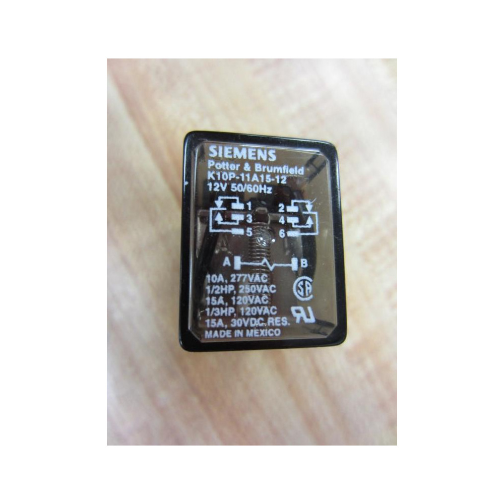 Potter & Brumfield Siemens K10P-11A15-12V Relay K10P-11A15-12 - New No Box