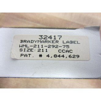Brady WML-211-292-75 Maker Labels 32417