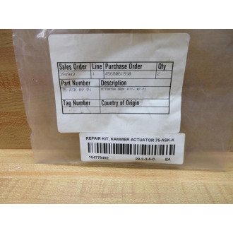 75-ASK-KP-P1 Actuator Seal Kit 75-ASK-K