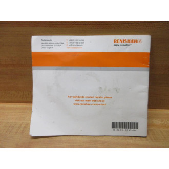 Renishaw H-200-5233-04-A Installation And User Guide H-200-5233-04 - New No Box
