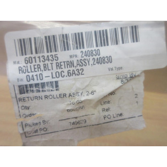 240830 Return Roller Assembly - New No Box