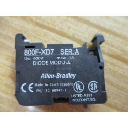 Allen Bradley 800F-XD7 Contact Block - New No Box