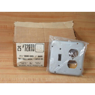 Mulberry 72RTD 4-1116" Square Cover 12 Raised (Pack of 25)