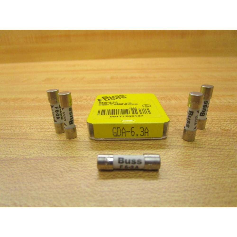 Buss GDA-6.3A Bussmann Fuse Cross Ref 1CC51 (Pack of 5)