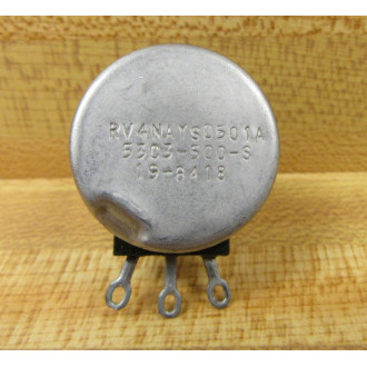 Clarostat RV4NAYSD501A Potentiometer 53C3-500-S WO Nut (Pack of 2) - New No Box