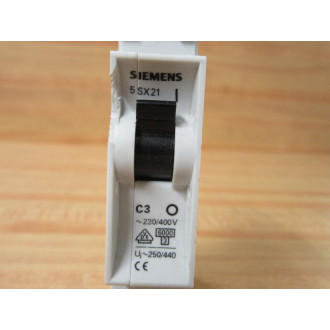 Siemens 5SX21-C3 3A Circuit Breaker 5SX21C3 (Pack of 6) - Used