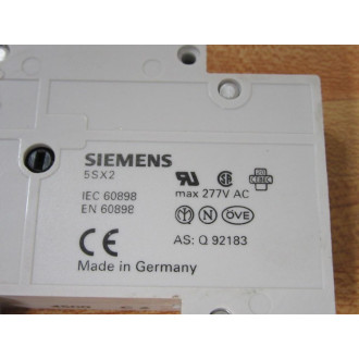 Siemens 5SX21 C6 6A 1 Pole Circuit Breaker  5SX21C6 (Pack of 4) - Used