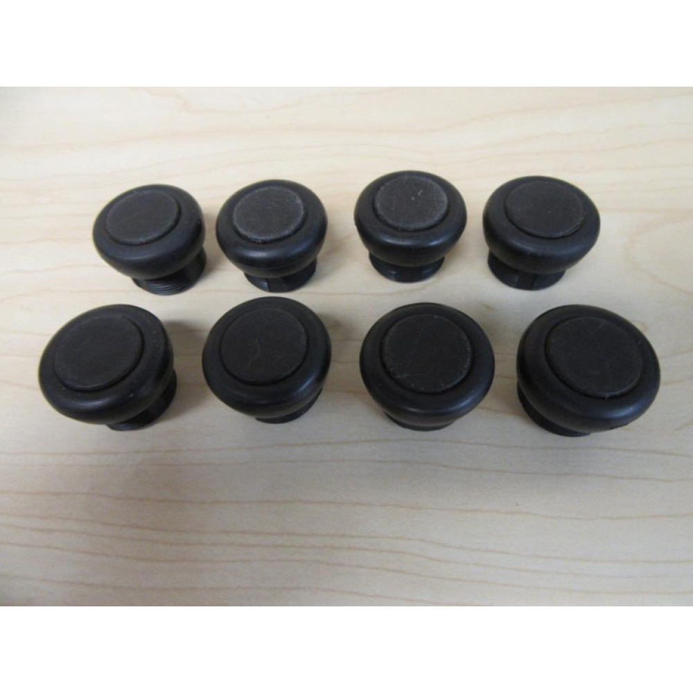 Schneider Telemecanique XAC-A9412 Black Buttons XACA9412 WO Panel Nuts (Pack of 8) - Used