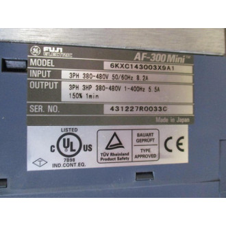 General Electric 6KXC143003X9A1 GE Fuji Electric AF-300 Mini Drive - Used