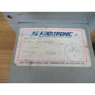 Kooltronic KBB43-43 Double Centrifugal Blower - New No Box