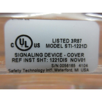 Safety Technology International STI-1221D Safety Accessory STI1221D - New No Box