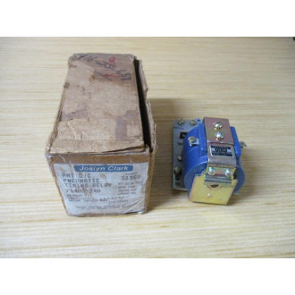 Joslyn Clark 714UP-240 PMT DC Pneumatic Timing Relay 51960 WO Relay
