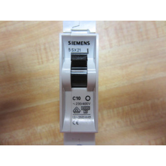Siemens 5SX21-C10 10A Circuit Breaker 5SX21C10 (Pack of 5) - Used