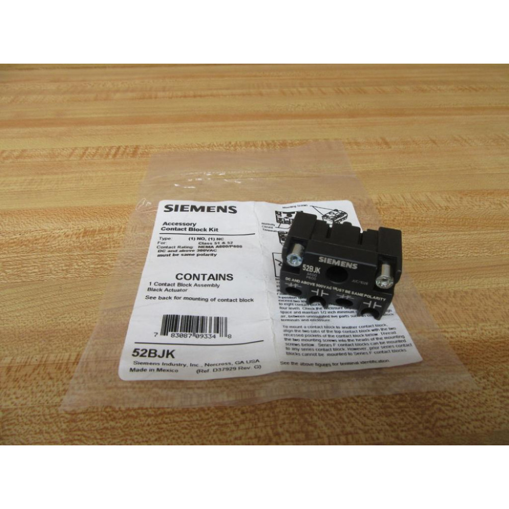 Siemens 52BJK Contact Block