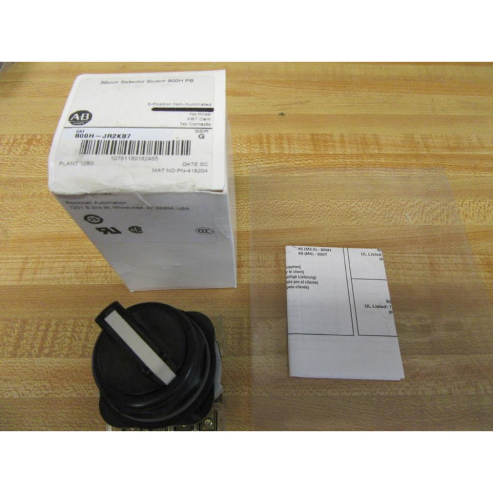 Allen Bradley 800H-JR2KB7 Switch 800HJR2KB7