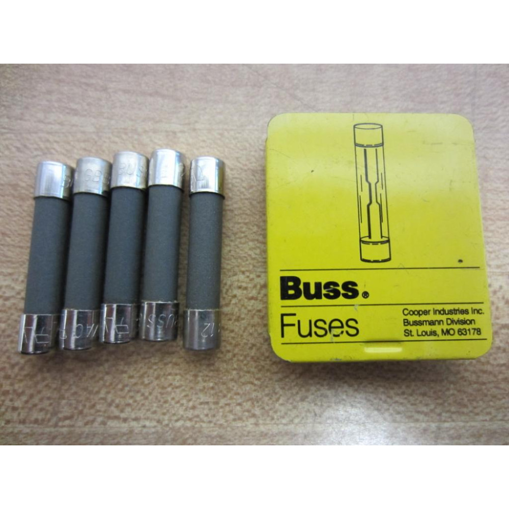 Buss GBB-12 Bussmann Fuse Cross Ref 1CC12 Gray (Pack of 5)