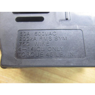 Buss JTN60060 Bussmann Fuse Block Cr. Ref 5KK58 - New No Box