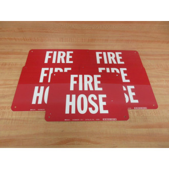 Brady 43306 Fire Hose Sign (Pack of 5) - New No Box